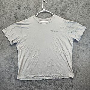 Tesla T-Shirt Mens Size‎ 3X Gray Cotton Short Sleeve Crewneck Tee